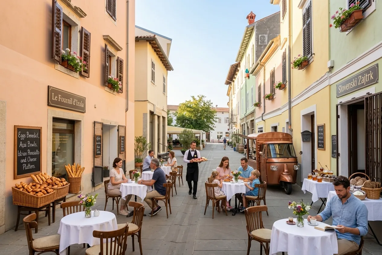 Lokacija na zemljevidu Izole: breakfast street