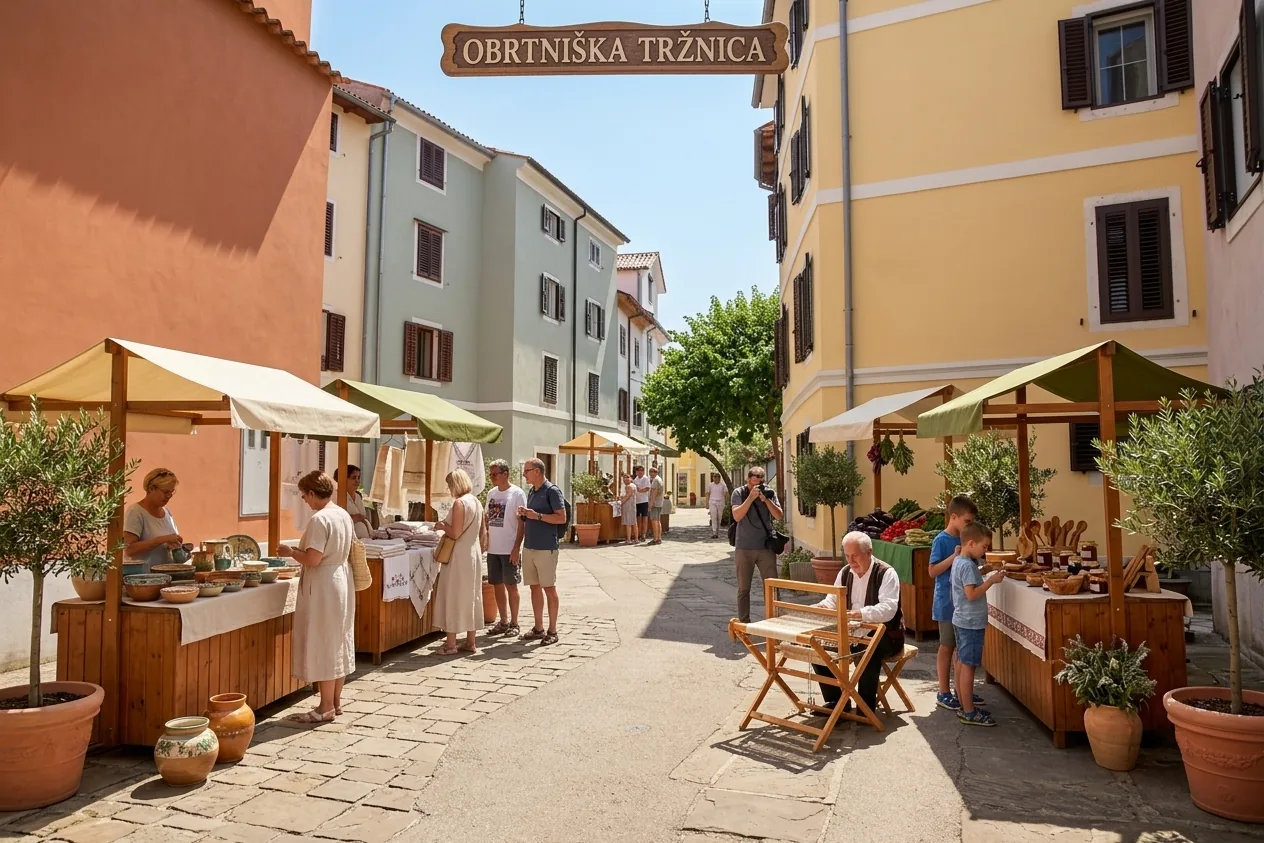 Lokacija na zemljevidu Izole: obrtniska trznica