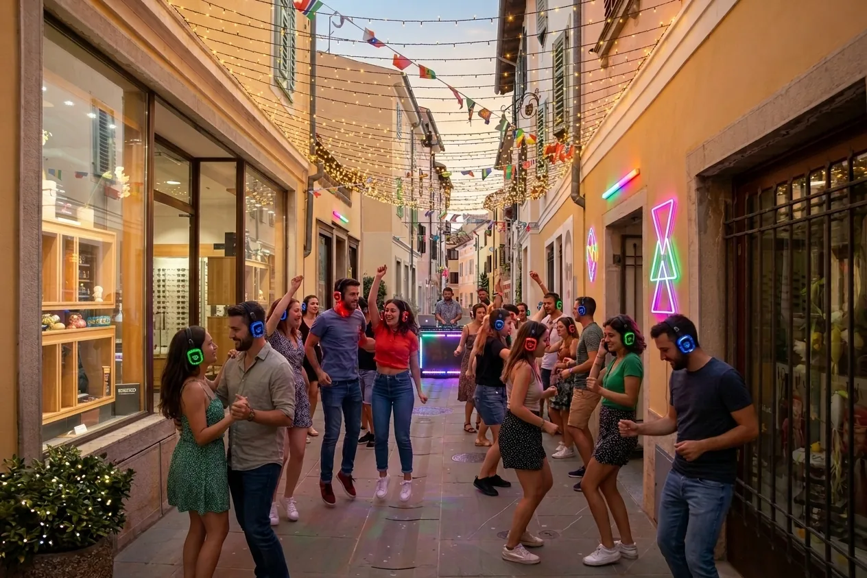 Lokacija na zemljevidu Izole: silent street party